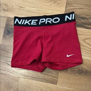 Nike Red Athletic Shorts with Compression Fit